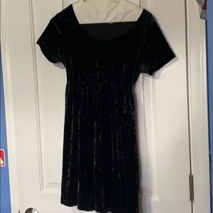 Crushed Velvet Black Dress. medium.